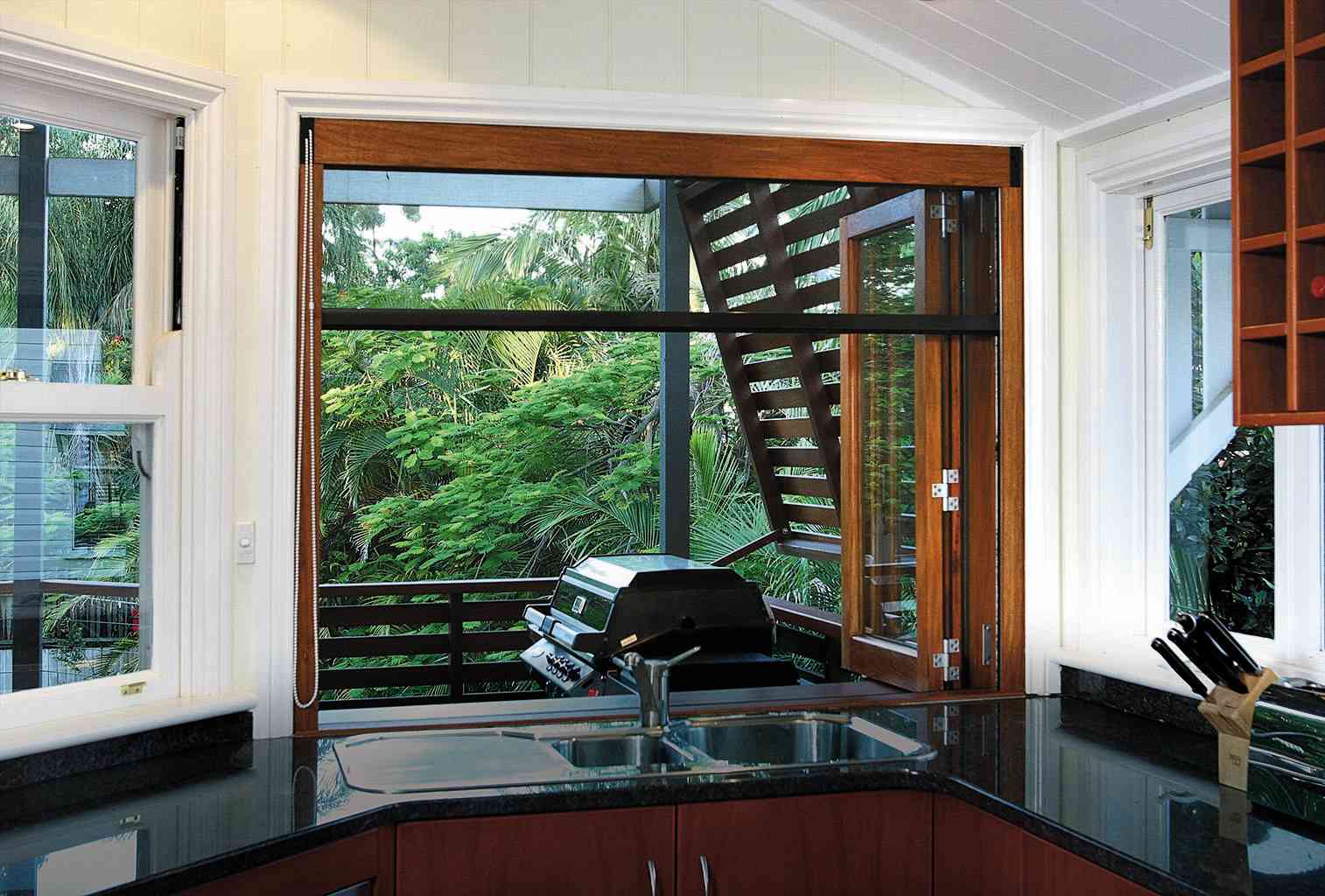 timber bi fold window